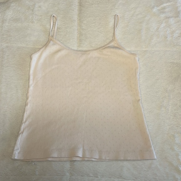 Baby Pink Brandy Melville Eyelet Tank Top - Picture 3 of 3